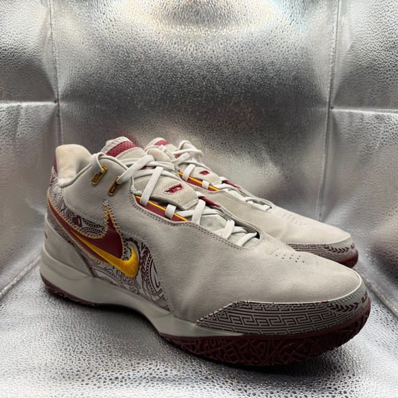 Size 14 Nike Zoom Lebron NXXT Gen‎ AMPD Cavaliers Bone Mens Sneaker FZ7890-001 main image 8
